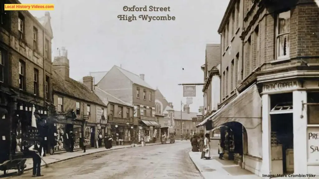 Old photo postcard of Oxford Street High Wycombe Buckinghamshire
