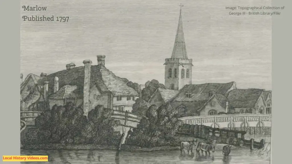 Old picture of Marlow Buckinghamshire published 1797