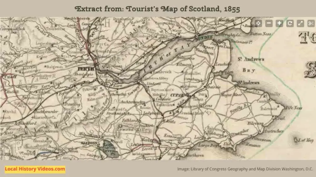 Extract from Tourist's map of Scotland 1855