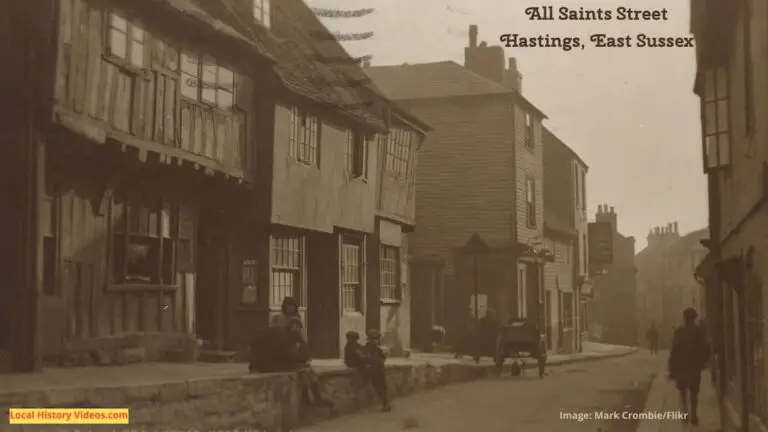 Old photo postcard of All Saints Street Hastings East Sussex England UK