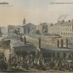 Old picture of Covent Garden London in 1811