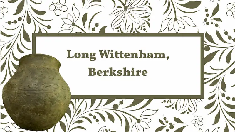 Long Wittenham Berkshire title page with picture of an Anglo Saxon urn found in the area