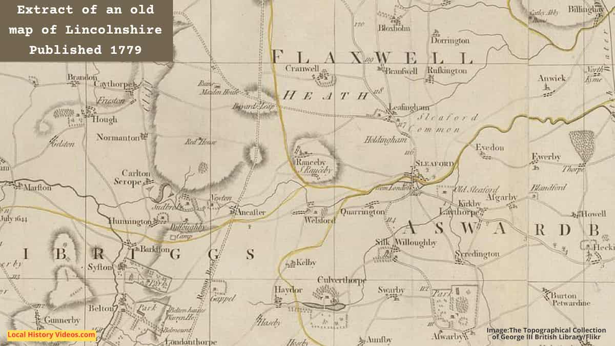 Ruskington Extract of an Old map of Lincolnshire published 1779