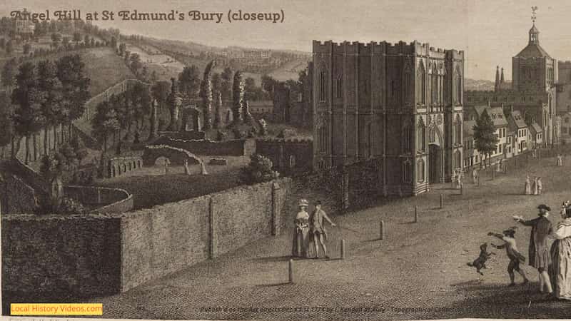 old picture of Angel Hill Bury St Edmunds 