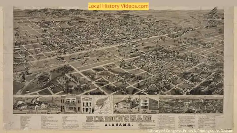 Old map of Birmingham Alabama c1885