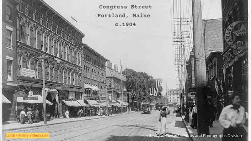 Congress Street Portland Maine c1904