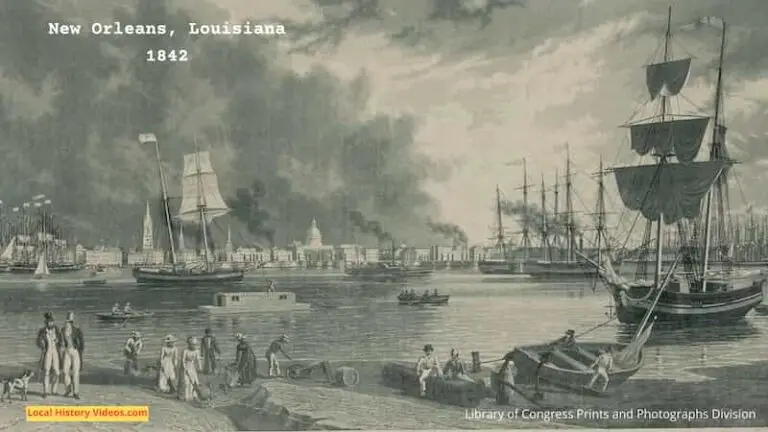 Old Picture of New Orleans Louisiana 1842