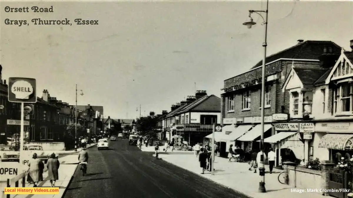 Old photo postcard of Orsett Road Grays Thurrock Essex England UK