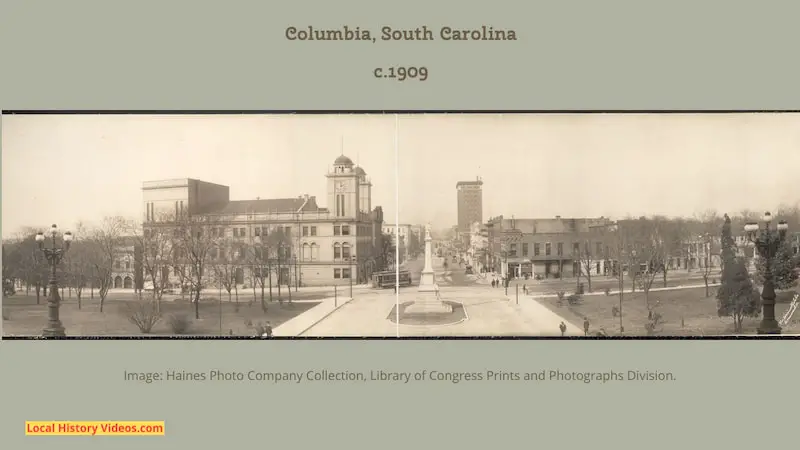 Old photo of Columbia, South Carolina, taken around 1909