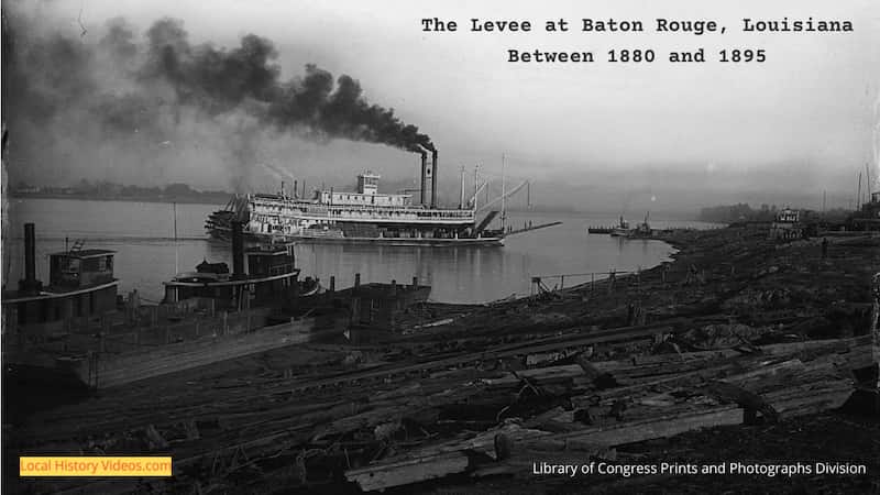 The Levee at Baton Rouge Louisiana between 1880 and 1895