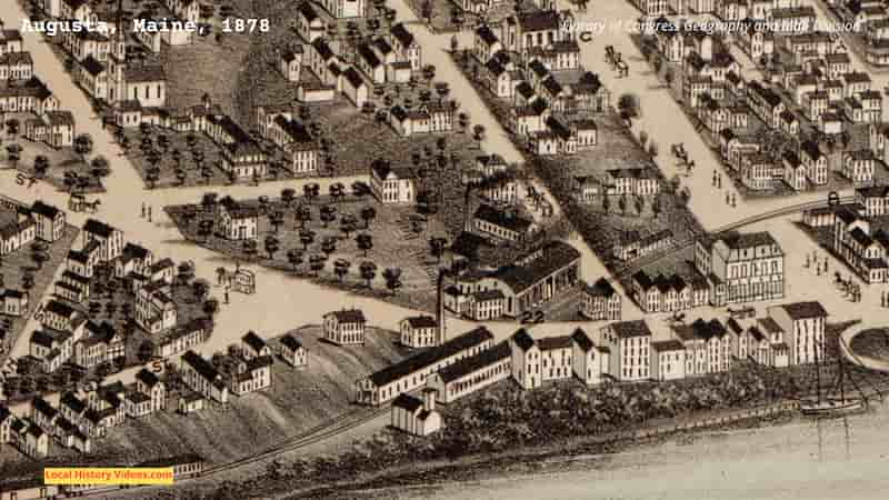 Old map of Augusta Maine 1878 (extract)