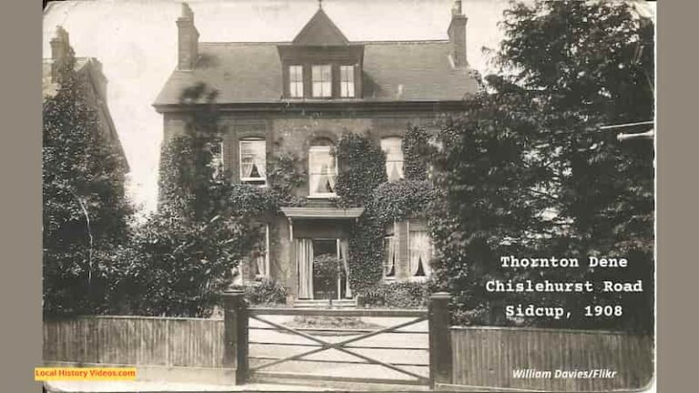 Old postcard of Thornton Dene house on Chislehurst Road in Sidcup, 1908