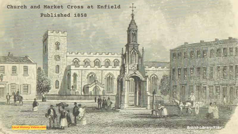 Church and Market Cross Enfield 1858