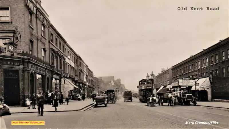 Old postcard of Old Kent Road