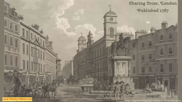 Old picture of Charing Cross London published 1787