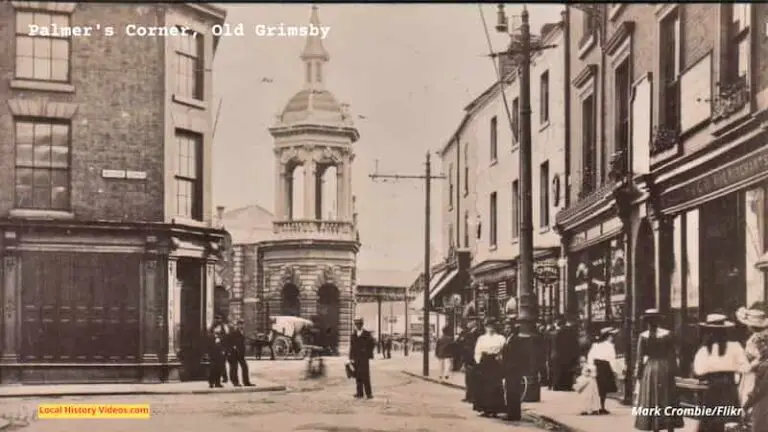old postcard of Palmers Corner old Grimsby