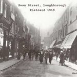 old postcard of Swan Street Loughborough in 1919