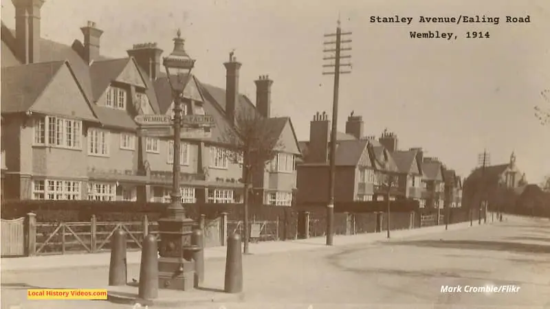 Old Photograph of Stanley Avenue/Ealing Road Wembley 1914