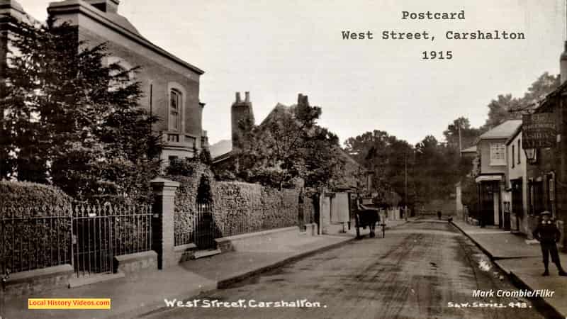 Postcard of West Street Carshalton 1915