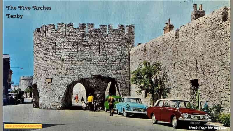 old photo of Five Arches in Tenby