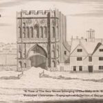 Old picture of Abbey Gate Bury St Edmunds 1720s-1730s