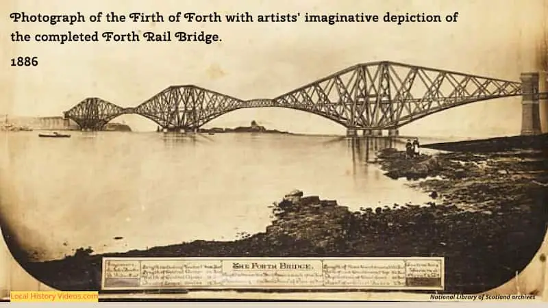 Artist impression of the Forth Rail Bridge 1886
