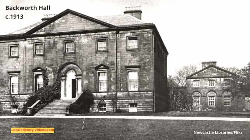 Old photo of Backworth Hall North Tyneside England c1913