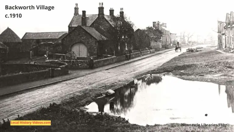Old photo of Backworth Village c1910 North Tyneside England