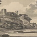 Old picture of Barnard Castle in County Durham, published 1800