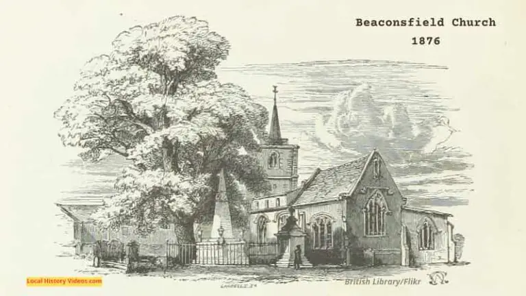 old picture of Beaconsfield Church Buckinghamshire 1876