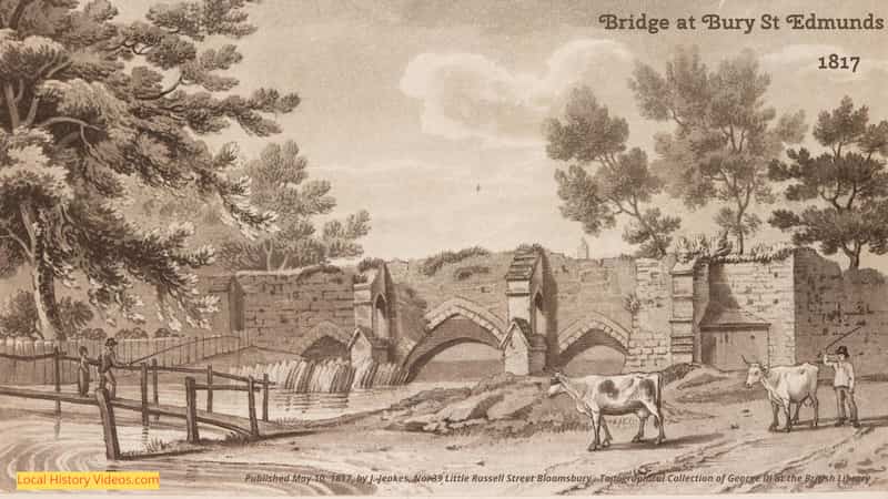Old picture of the Bridge at Bury St Edmunds