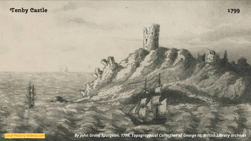 old picture of Tenby Castle