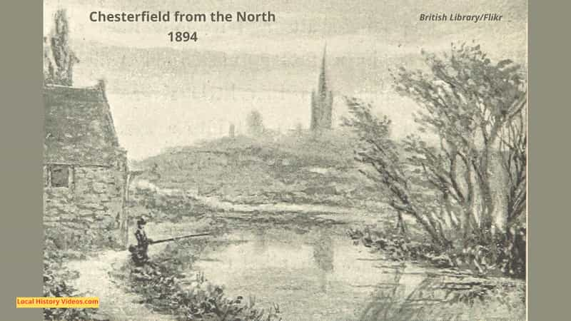 drawing of Chesterfield Derbyshire from the North