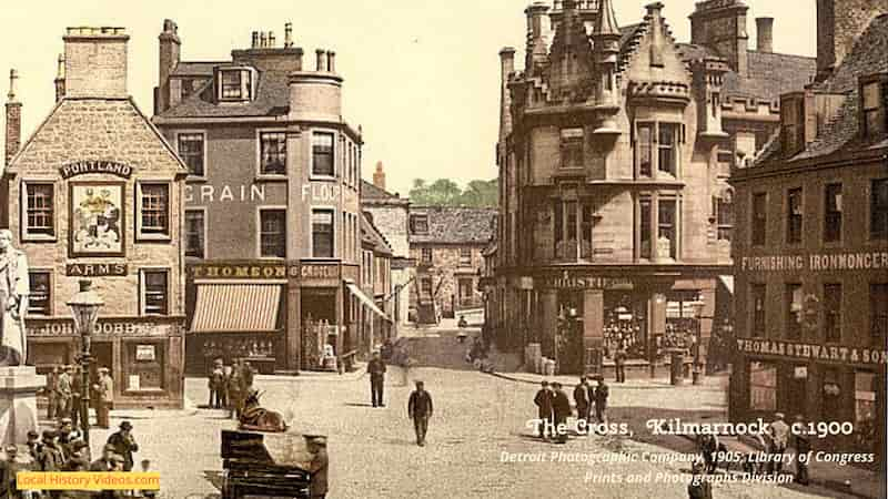 old photo of the Cross in Kilmarnock c.1900