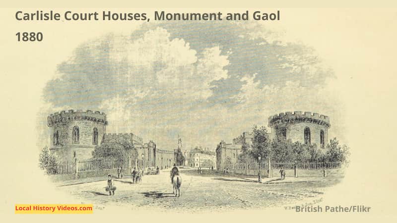 Court Houses Monument and Gaol Carlisle 1880