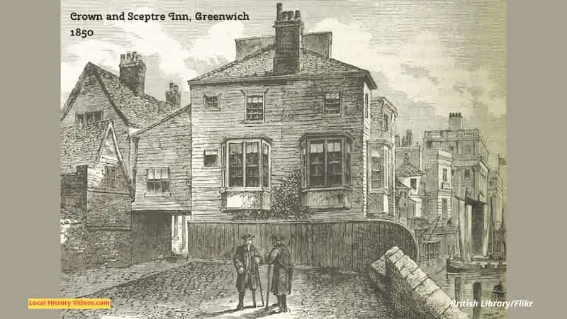 old image of the Crown and Sceptre inn Greenwich 1850