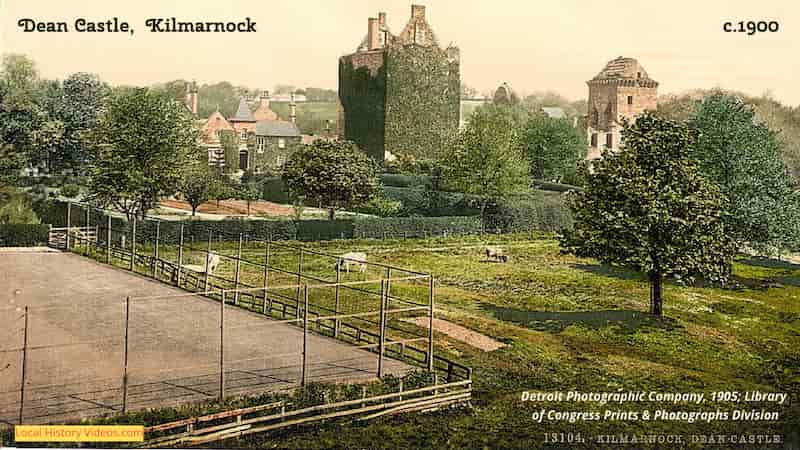 Old photo of Dean Castle at Kilmarnock