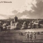 Old picture of the East View of Bury St Edmunds 1806