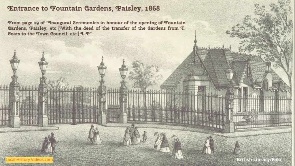 Entrance to Fountain Gardens, Paisley 1868