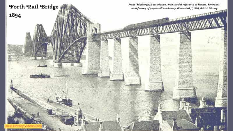 old photo of the Forth Rail Bridge 1894