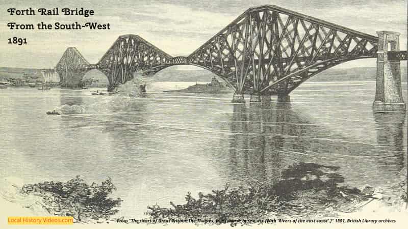 Old picture of the Forth Rail Bridge