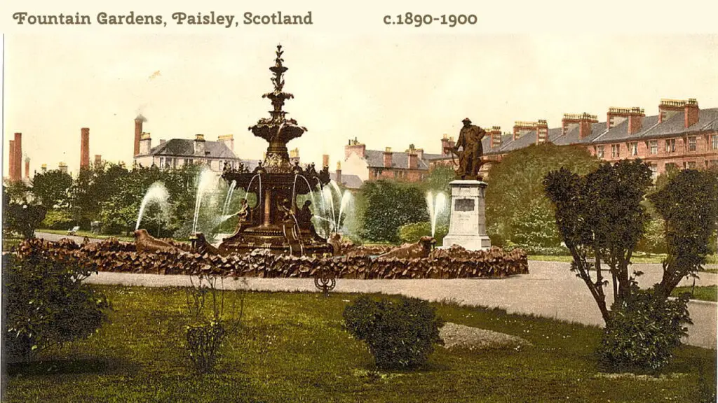 Fountain Gardens, Paisley, Scotland 1890s