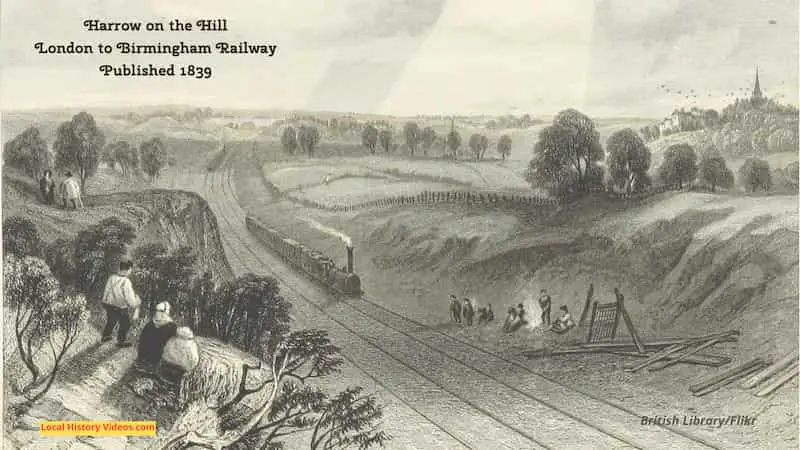 old picture of Harrow on the hill railway 1839