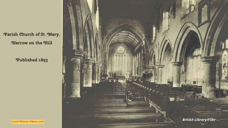 Interior of Church of St Mary Harrow on the Hill 1893