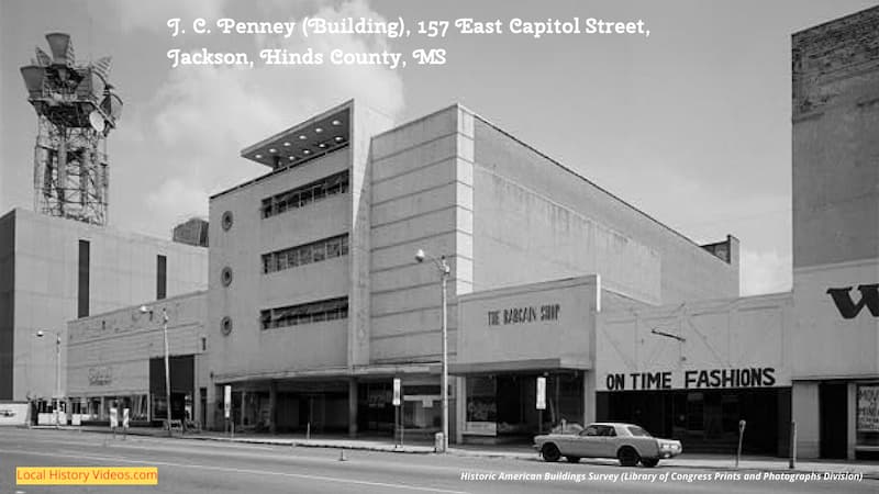 Old photo of J. C. Penney (Building), 157 East Capitol Street, Jackson, Hinds County, MS