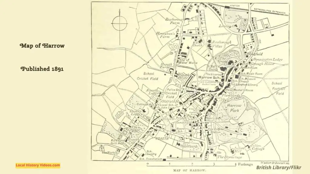 Old Map of Harrow 1891