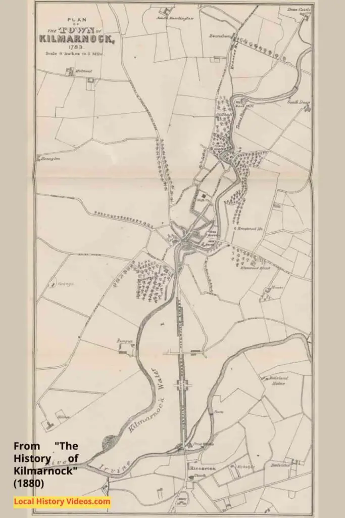 Old Map of Kilmarnock in 1783