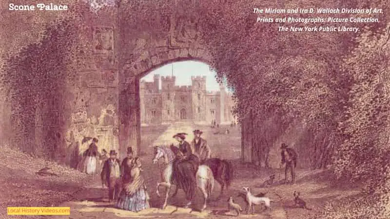 Old Painting of Scone Palace Scotland
