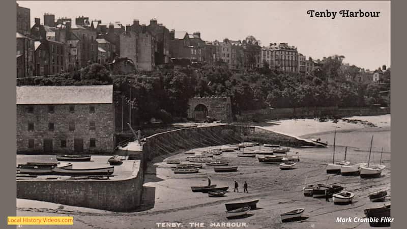Old postcard of Tenby Harbour