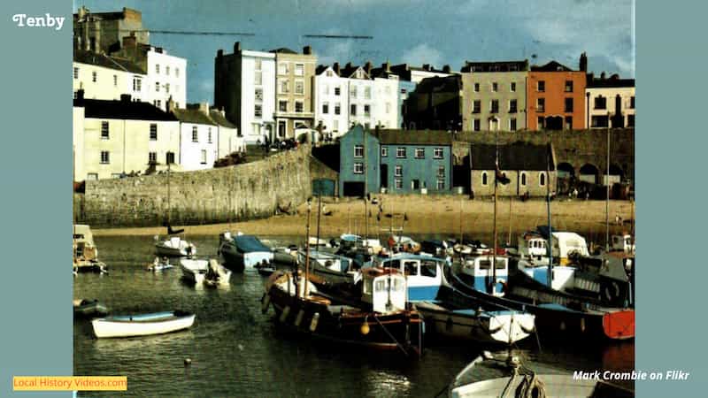 Vintage postcard of Tenby Harbour